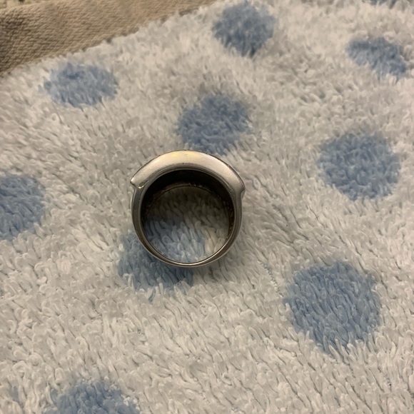 925 silver pink Swarovski crystal statement ring - Picture 3 of 7